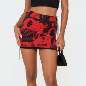 MEDIUM EDIKTED ‘TATI’ MINI MESH SKIRT